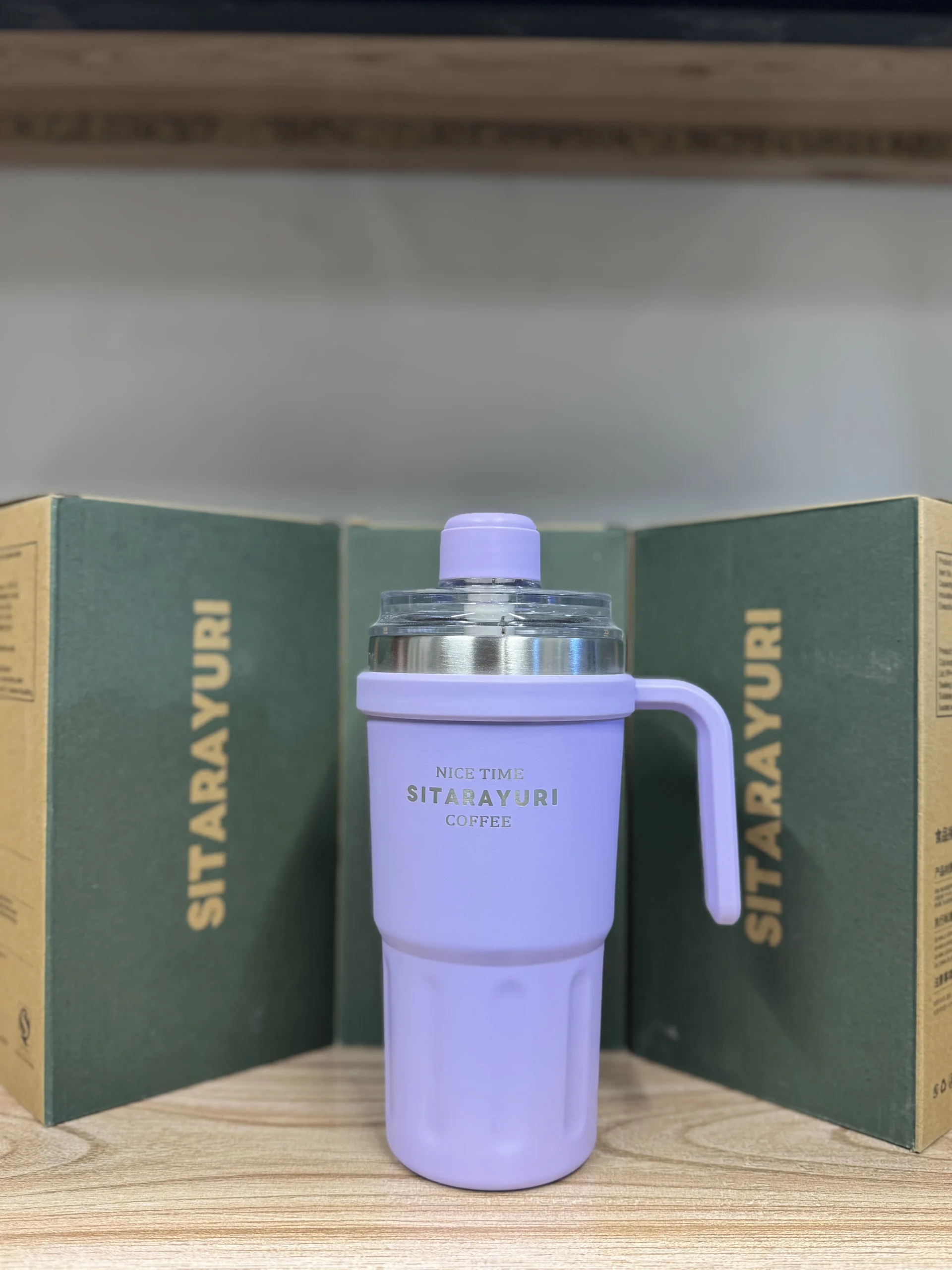 SITARAYURI Dual-Lid Insulated Stainless Steel Tumbler (600ml)