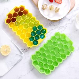 Honeycomb Silicone Ice Cube Tray with Lid